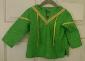 Toddler 3T Green Marble w/Yellow & Green Ribbons