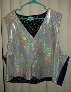 Glitter Dot and Blue Satin Front